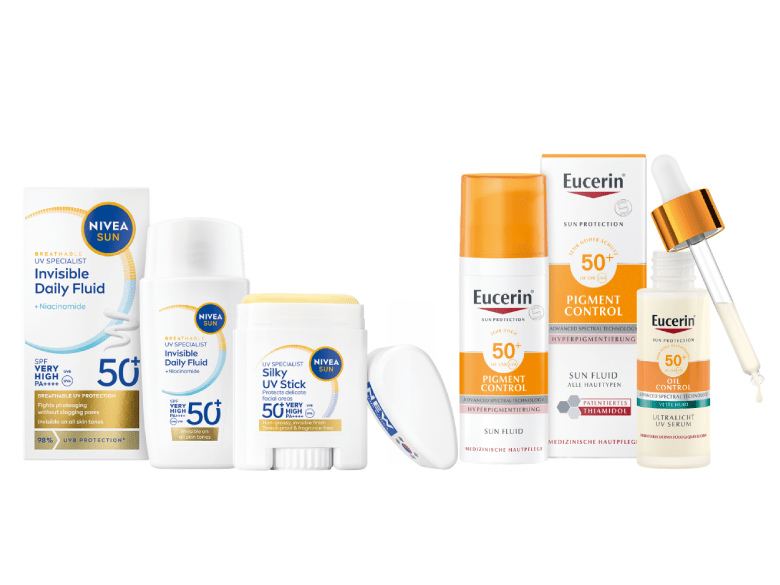 Nivea and Eucerin products